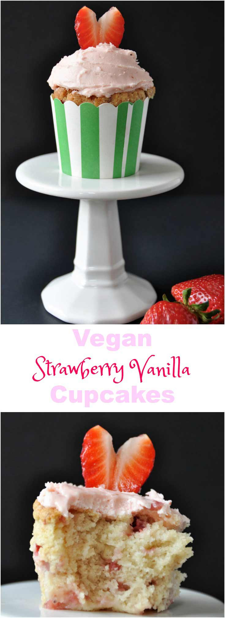 Vegan Strawberry Cupcakes
 Vegan Strawberry Vanilla Cupcakes Veganosity