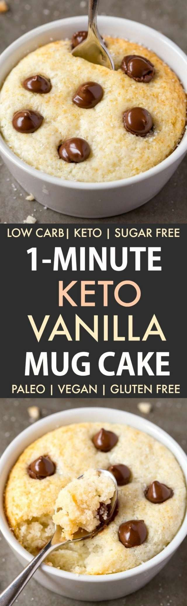 Vegan Vanilla Mug Cake
 Keto Vanilla Mug Cake Paleo Vegan