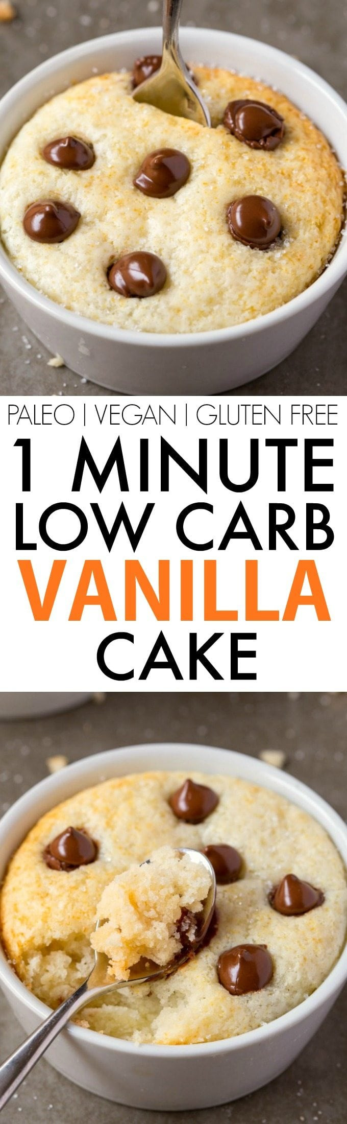 Vegan Vanilla Mug Cake
 Healthy 1 Minute Low Carb Vanilla Mug Cake
