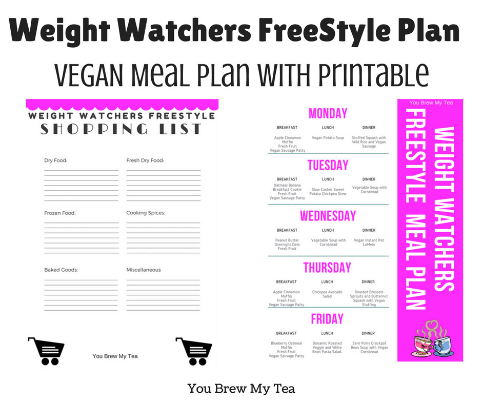 Vegan Weight Watchers Recipes Beautiful Weight Watchers Freestyle Vegan Meal Plan You Brew My Tea