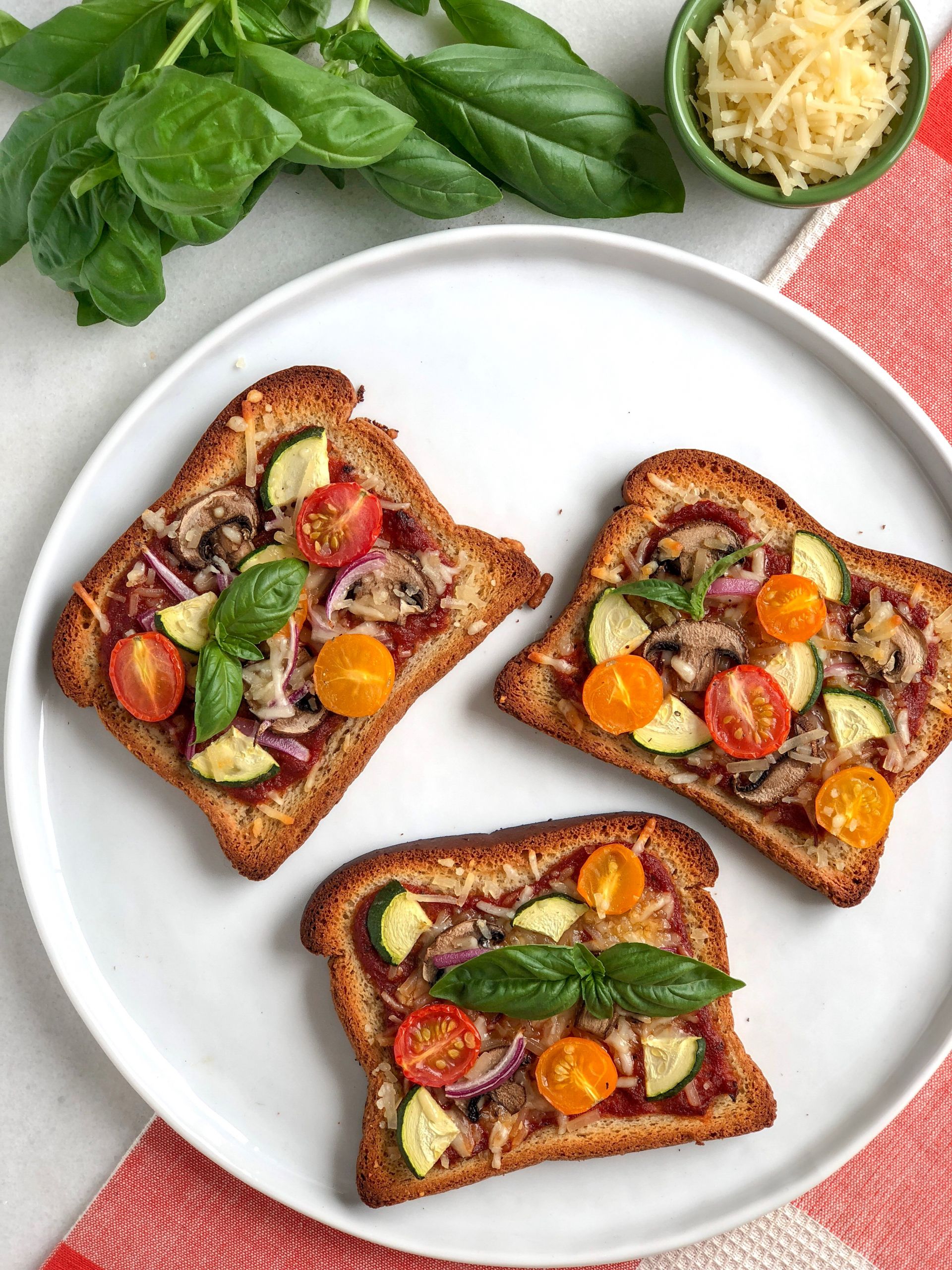 Veggie Pizza Toppings
 End of Summer Veggie Pizza Toasts with Udi’s Gluten Free Bread