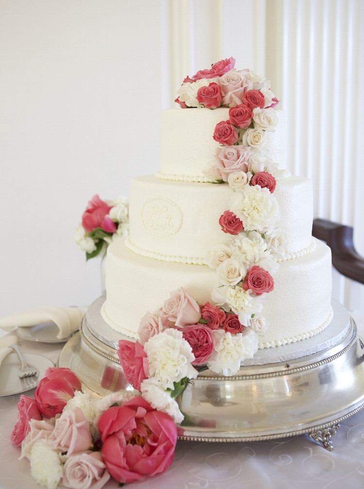 Wedding Cakes With Flowers
 Wedding cakes with fresh flowers simple natural elegant