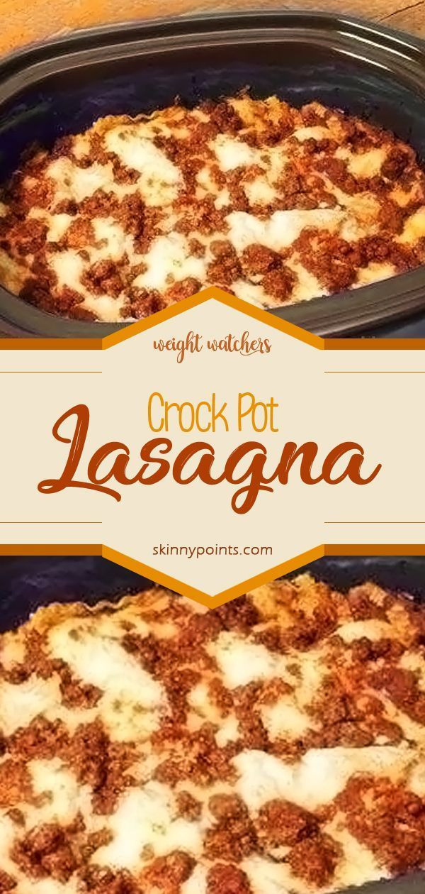 Weight Watcher Crockpot Lasagna
 Pin on Weight Watcher Recipes