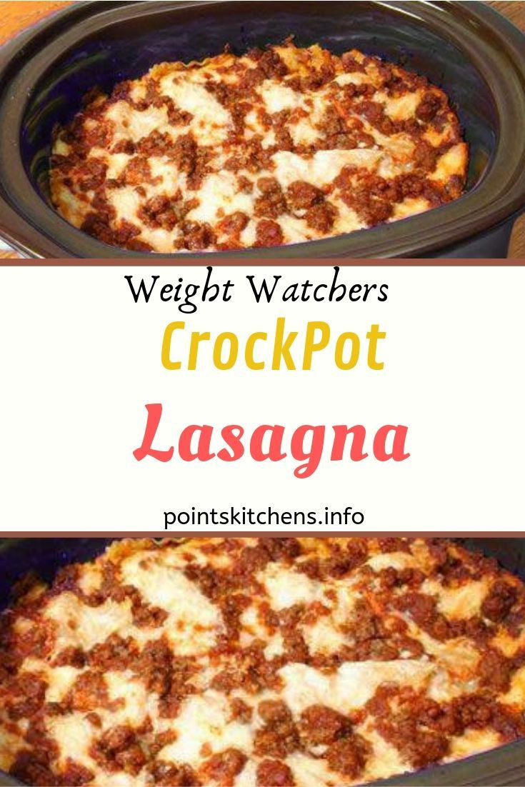 Weight Watcher Crockpot Lasagna
 Pin on Weight watchers crock pot recipes beef