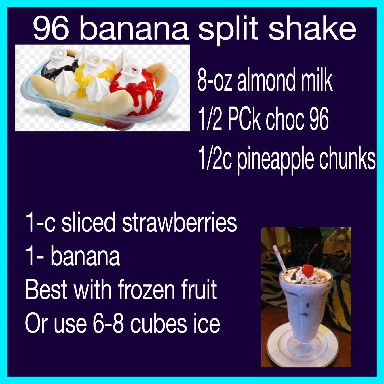 Whey Protein Shake Recipes For Weight Loss
 Plexus 96 Whey protein banana split shake