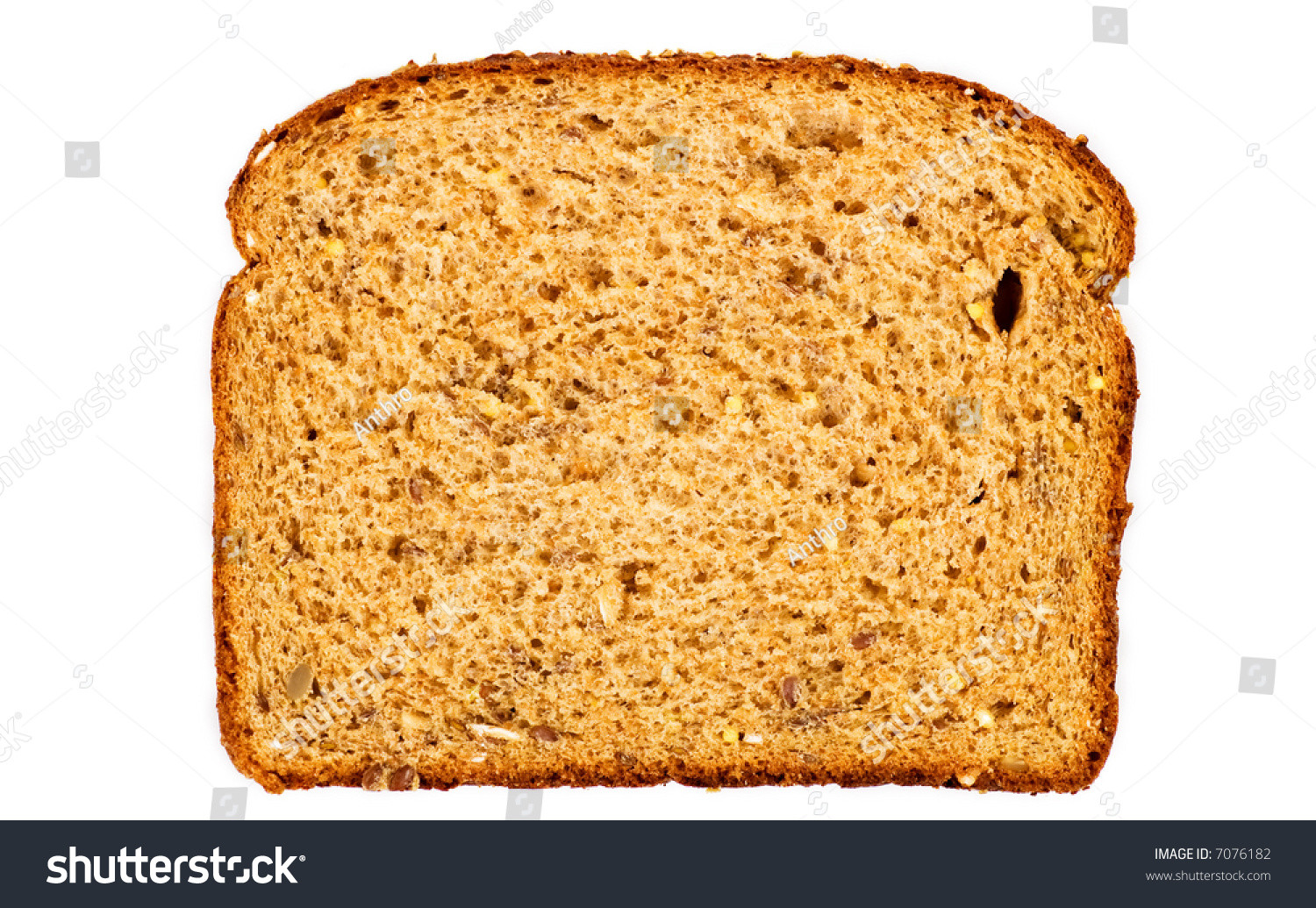 White Bread Fiber
 High Fiber Multi Grain Bread Slice Isolated White