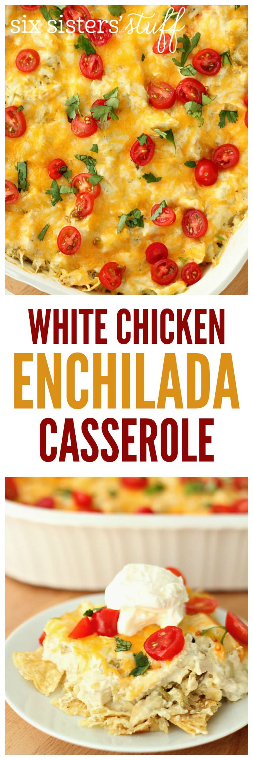 White Chicken Enchilada Casserole
 White Chicken Enchilada Casserole