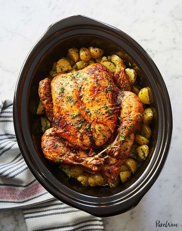 Whole Chicken Slow Cooker
 Slow Cooker Whole Chicken with Potatoes PureWow