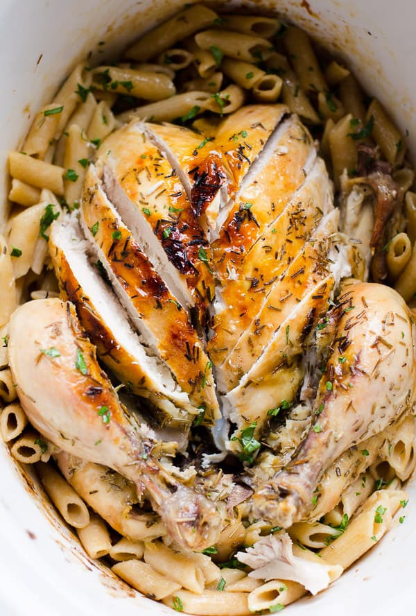 Whole Chicken Slow Cooker Recipe
 Slow Cooker Whole Chicken and Pasta iFOODreal Healthy