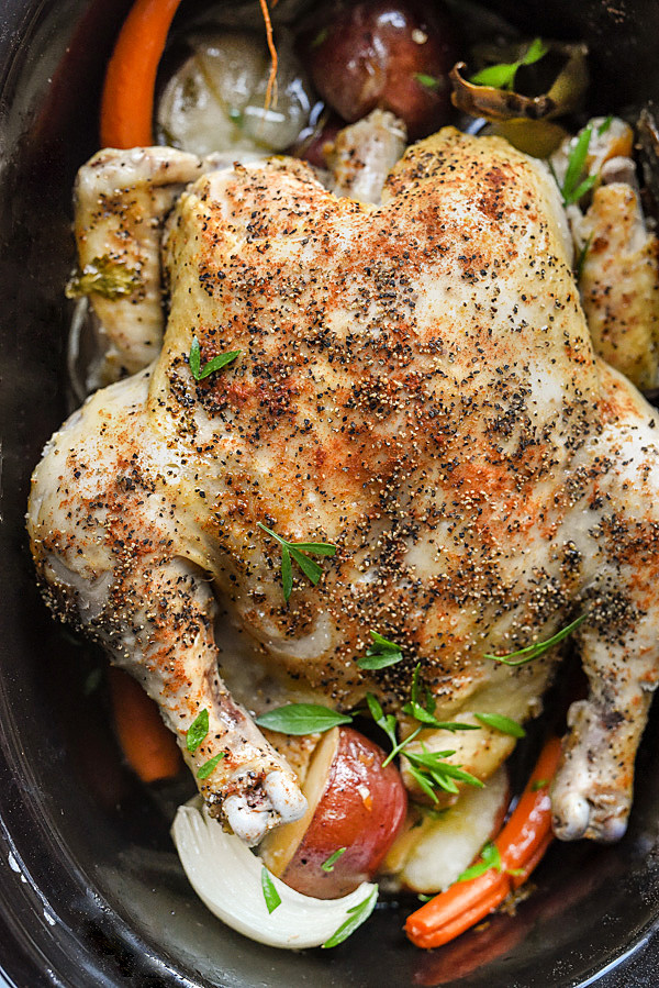 Whole Chicken Slow Cooker Recipe
 Slow Cooker Whole Chicken