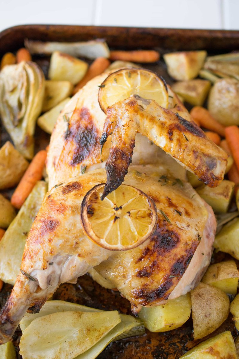 Whole Cut Up Chicken Recipes
 Sheet Pan Roast Chicken & Ve ables