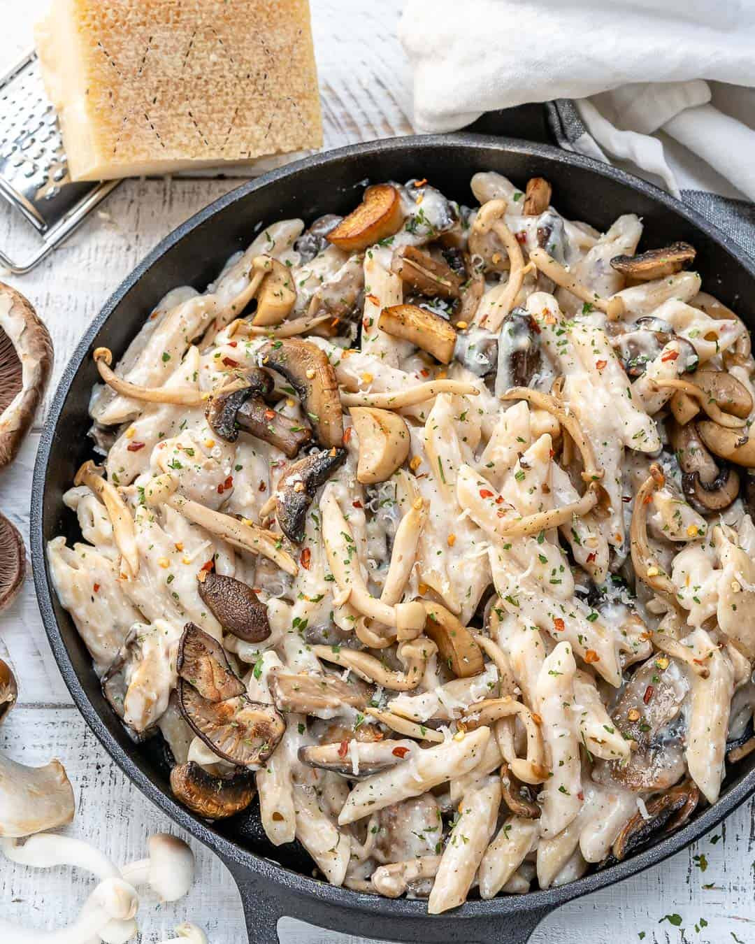 Whole Mushroom Recipes
 Creamy Wild Mushroom Pasta Recipe Ve arian Healthy