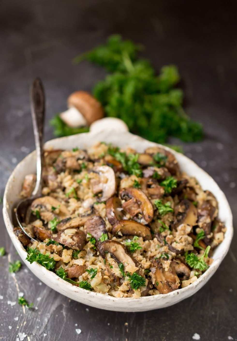 Whole Mushroom Recipes
 Cauliflower Mushroom Rice Paleo Whole30 Keto
