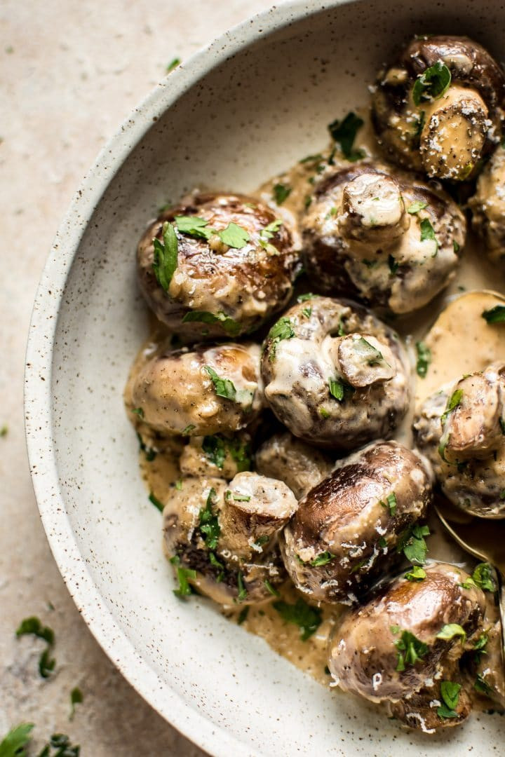 Whole Mushroom Recipes
 Creamy Garlic Mushrooms • Salt & Lavender