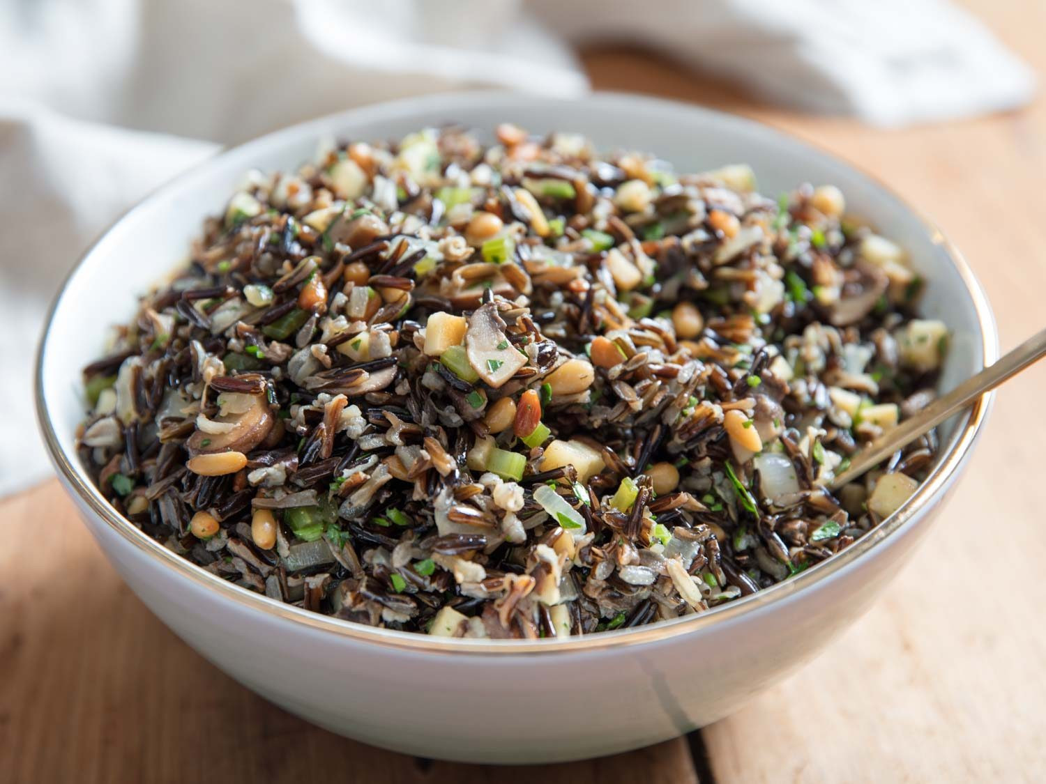 Wild Rice With Mushrooms
 Wild Rice Salad With Mushrooms Celery Root and Pine Nuts