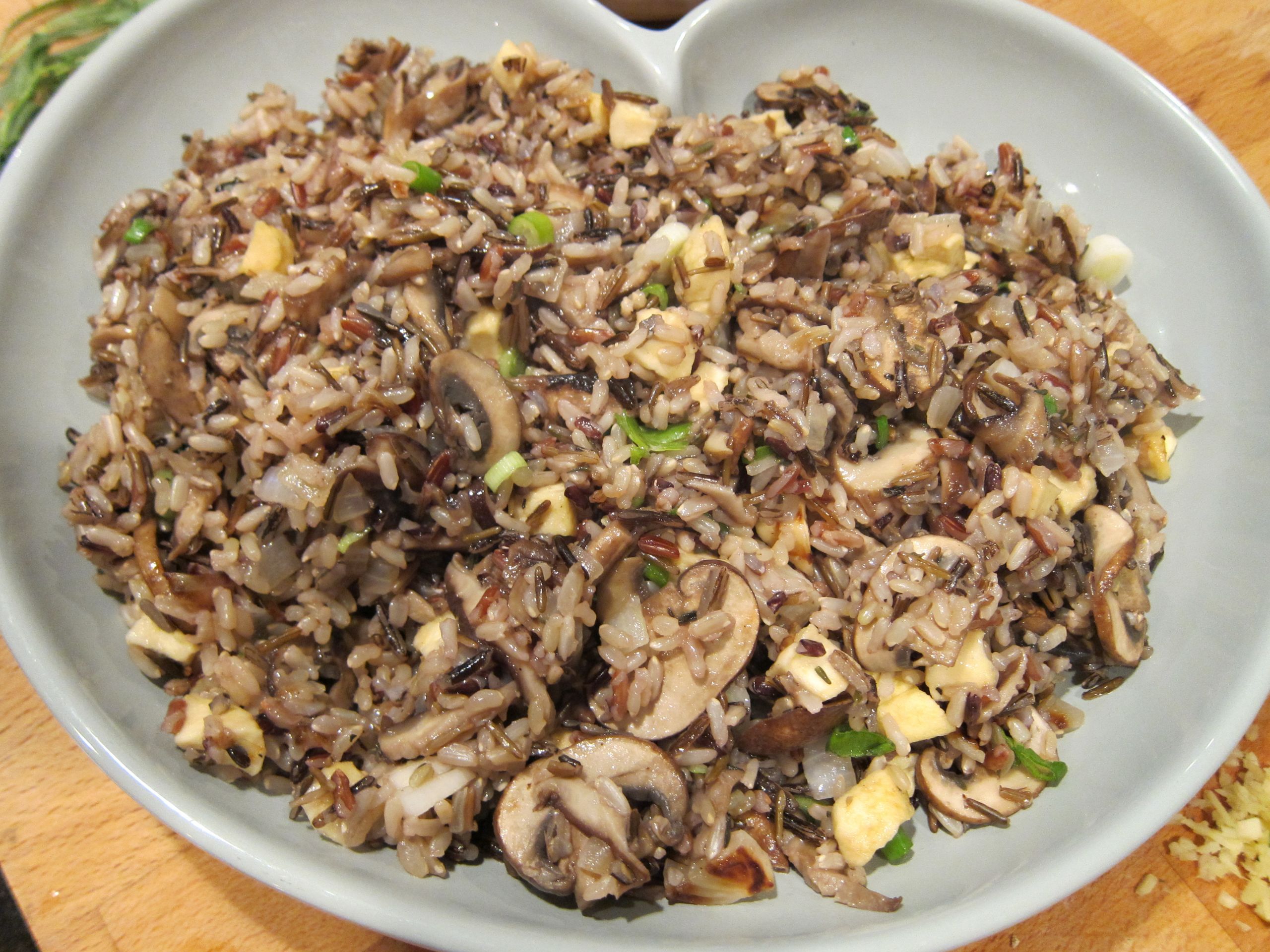 Wild Rice With Mushrooms
 Monday Pork with Grape and Tarragon Wild Rice with