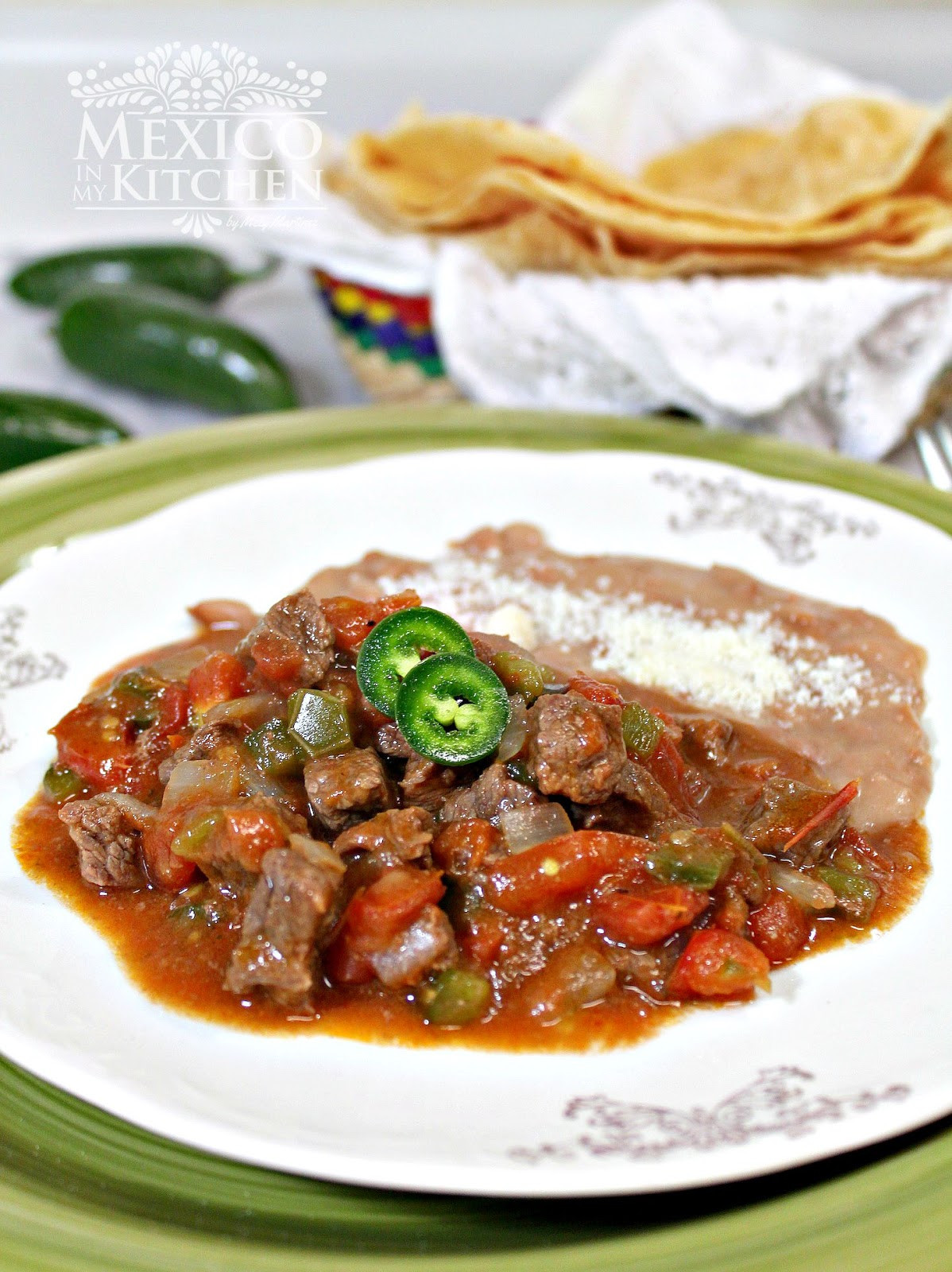 Authentic Mexican Beef Recipes
 A Beef Stew to serve with flour tortillas Traditional