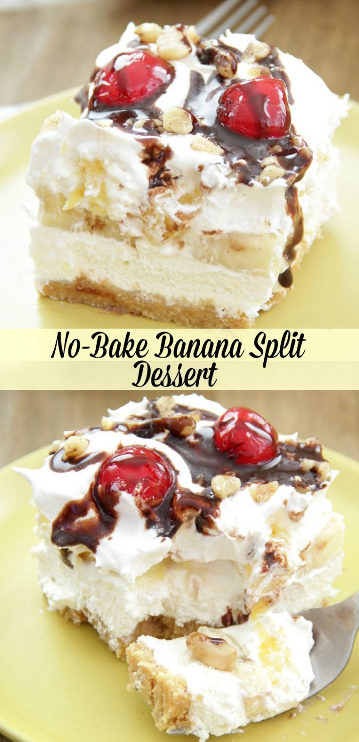 Banana Split Dessert
 No Bake Banana Split Dessert Eat Drink Love