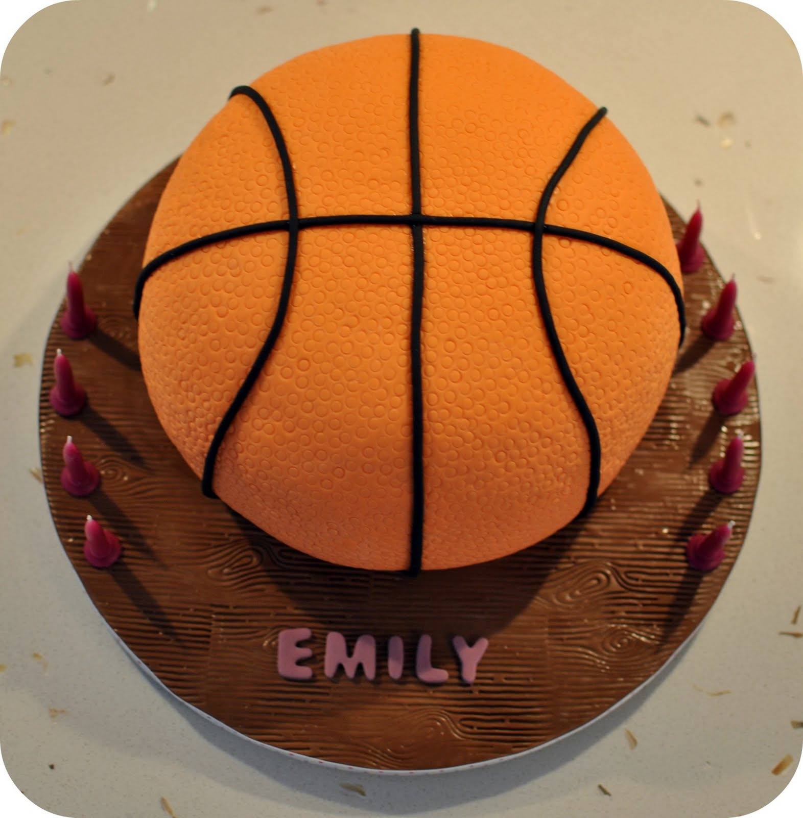 Basketball Birthday Cake
 Taylor Made Baking Emily s Basketball Themed 9th Birthday