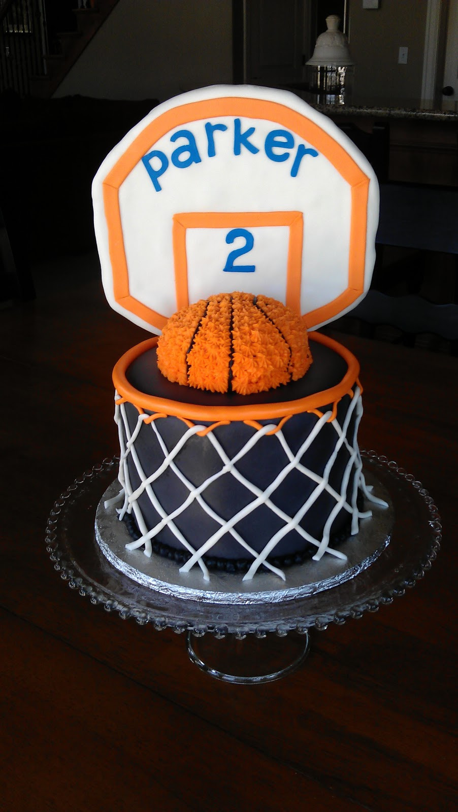 Basketball Birthday Cake
 Angie s Cakes Basketball Hoop