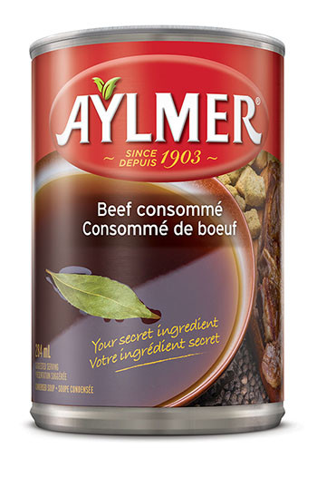 Beef Consomme Soup
 BEEF CONSOMMÉ Aylmer Soup Your Secret Ingre nt