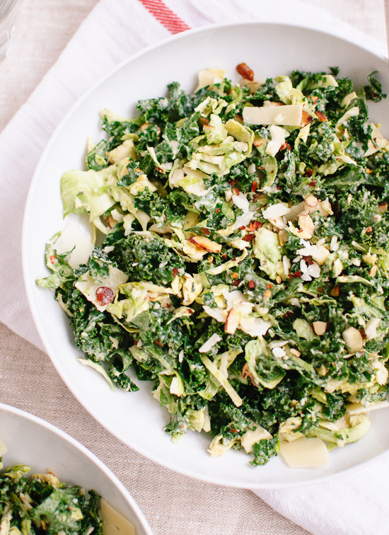 Brussels Sprouts Kale Salad
 12 Favorite Kale Salads plus tips Cookie and Kate