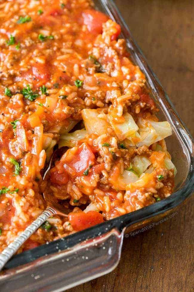 Cabbage Casserole With Rice
 Unstuffed Cabbage Roll Casserole Spend With Pennies