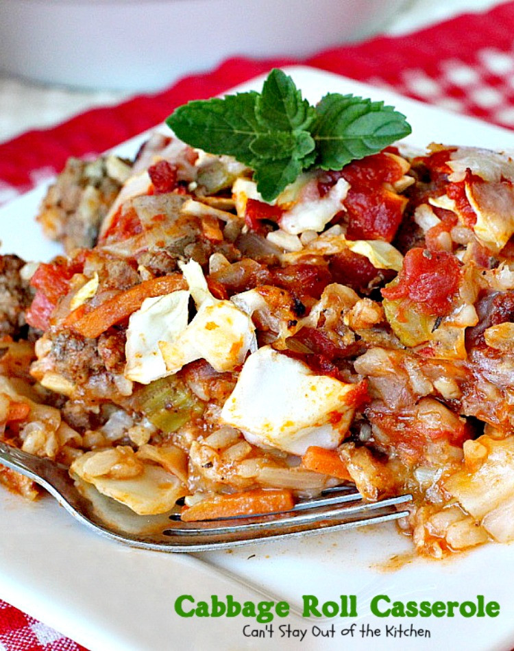 Cabbage Casserole With Rice
 Cabbage Roll Casserole Can t Stay Out of the Kitchen
