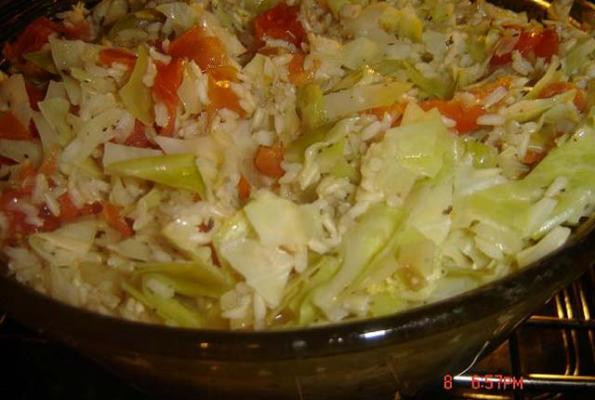 Cabbage Casserole With Rice
 Rice and Cabbage Casserole