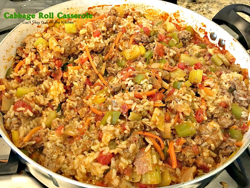 Cabbage Casserole With Rice
 Cabbage Roll Casserole Can t Stay Out of the Kitchen