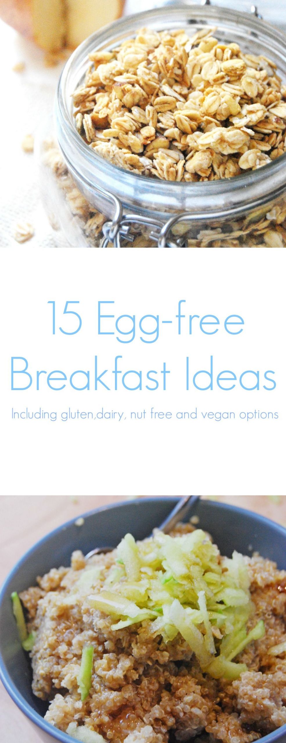 Dairy And Egg Free Breakfast Recipes
 15 Egg free Breakfast Ideas many of which are also gluten