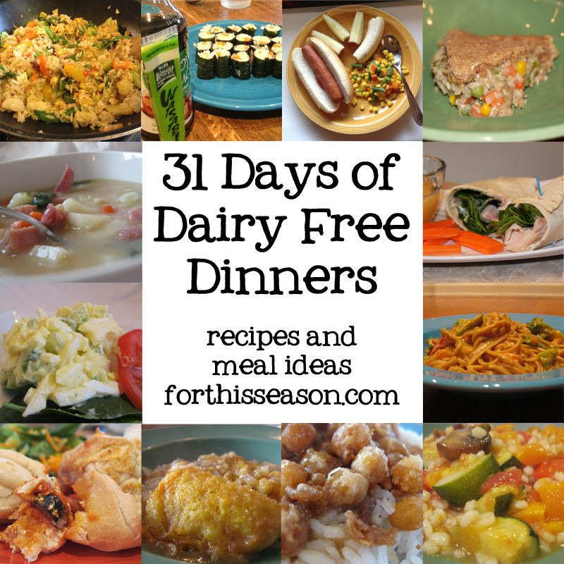 Dairy Free Dinner Ideas
 31 Days of Dairy Free Dinners Recipes and Meal Ideas