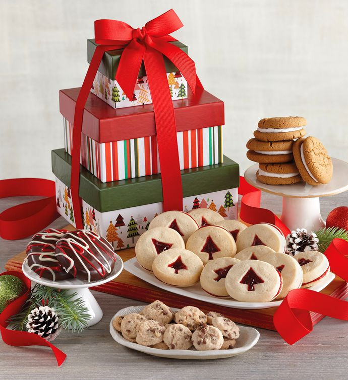 Gourmet Food Gifts
 Tower of Holiday Cookies Holiday Gifts