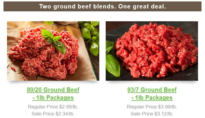 Ground Beef Sale
 Super Lean Ground Beef ly $3 12 lb 80 20 $2 34