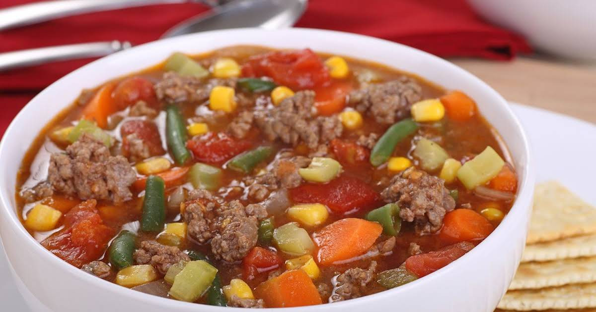 Ground Beef Vegetable Soup
 10 Best Ground Beef Ve able Soup Frozen Ve ables Recipes