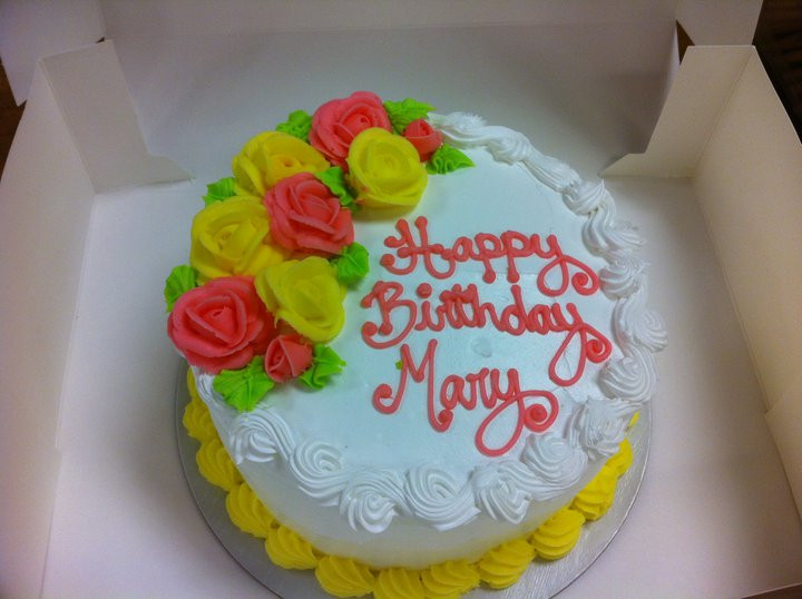 Happy Birthday Mary Cake
 MissLaylaCakes Blog Archive Round Roses Cake