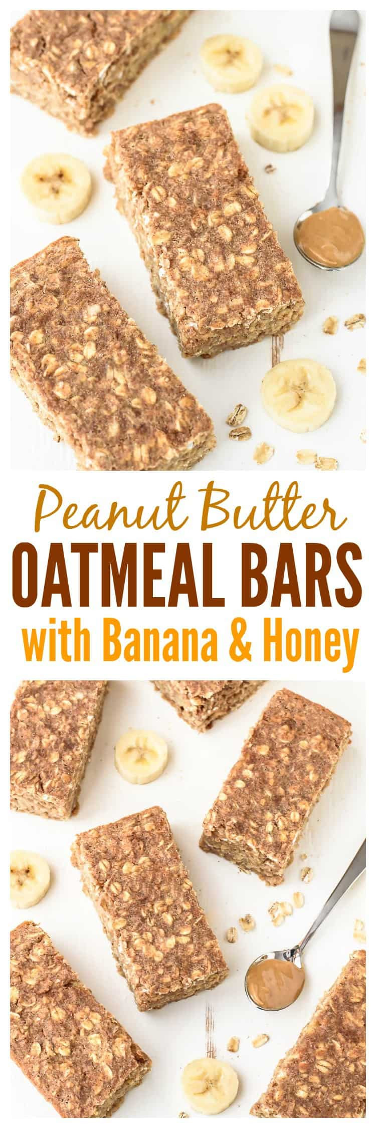 Healthy Oatmeal Breakfast Bars Recipe
 Peanut Butter Banana Honey Oatmeal Breakfast Bars