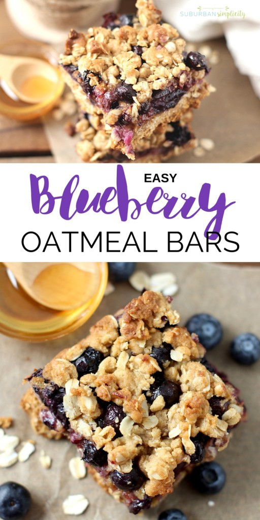 Healthy Oatmeal Breakfast Bars Recipe
 Easy Blueberry Oatmeal Bars
