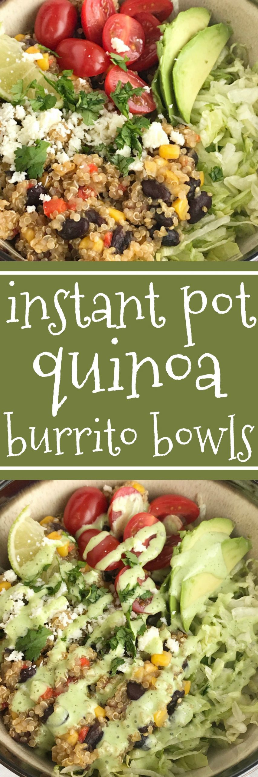Instant Pot Quinoa
 Instant Pot Quinoa Burrito Bowls To her as Family