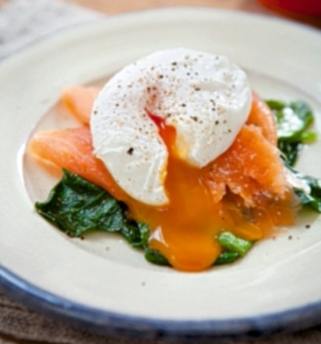 Salmon For Breakfast With Eggs
 Protein power Poached egg & salmon for breakfast