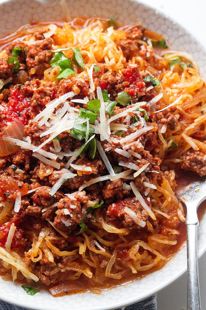 Spaghetti Instant Pot
 Instant Pot Spaghetti Squash with Meat Sauce — Eatwell101