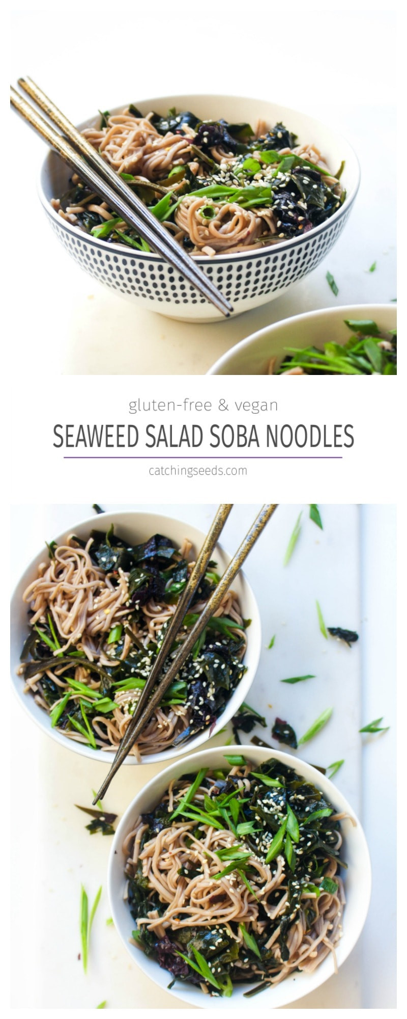 Substitute For Soba Noodles
 Seaweed Salad Soba Noodle Bowl Catching Seeds