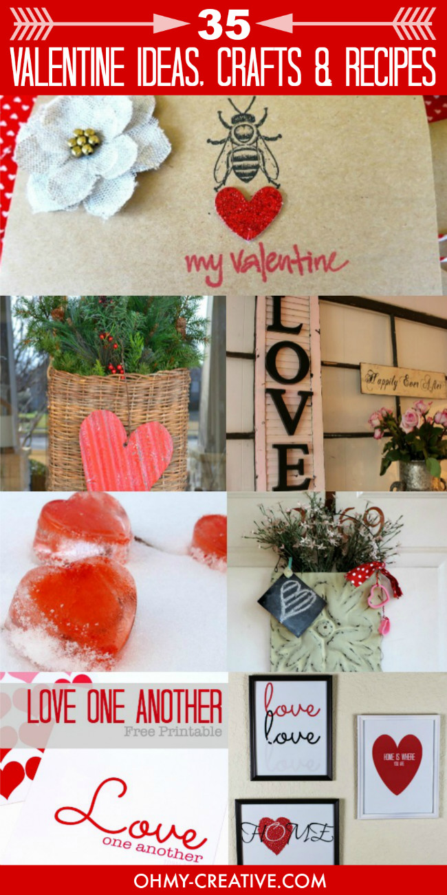 Creatives Ideas For Valentines Day
 35 Valentine Ideas Crafts and Recipes Oh My Creative