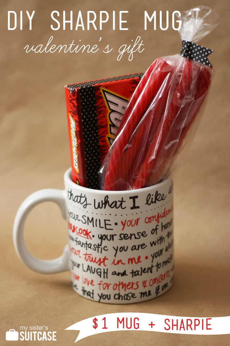 Cute Valentines Day Gifts
 DIY Sharpie Mug Valentine Gift My Sister s Suitcase