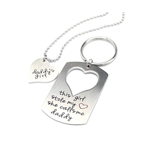 Father Daughter Valentine Gift Ideas
 O RIYA Father Daughter Keychain Necklace Set Birthday