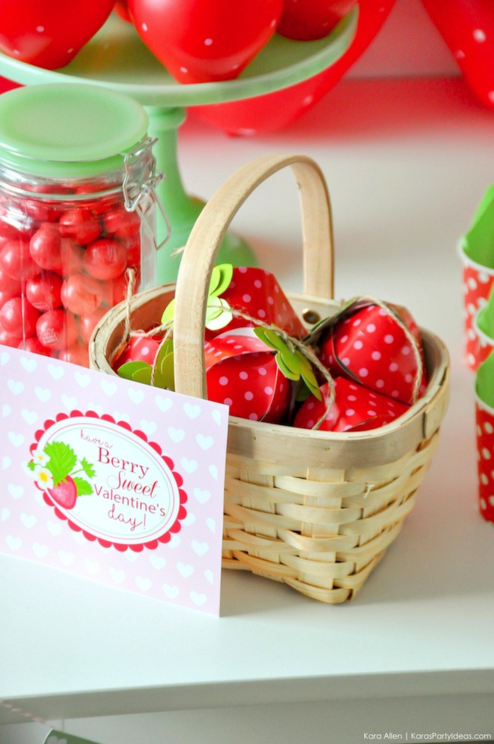 Free Valentines Day Ideas
 Kara s Party Ideas Berry Sweet Strawberry Valentine s Day