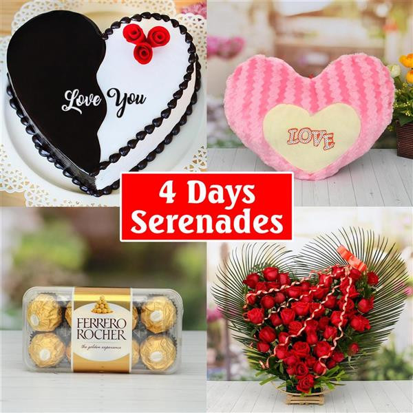 Send Valentines Day Gift
 Send 4 Day Serenades on Valentines Day to India