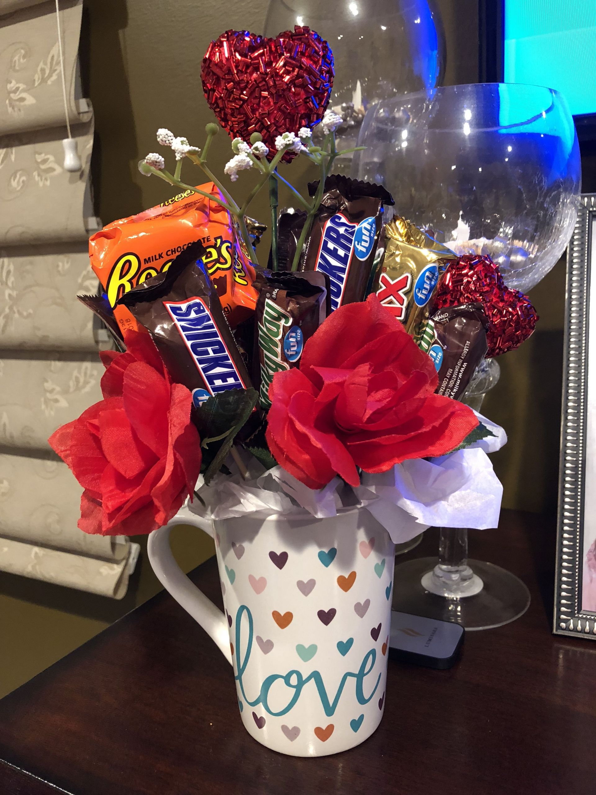 Teacher Valentine Gift Ideas
 Teachers valentines t candy bouquet in a mug all dollar