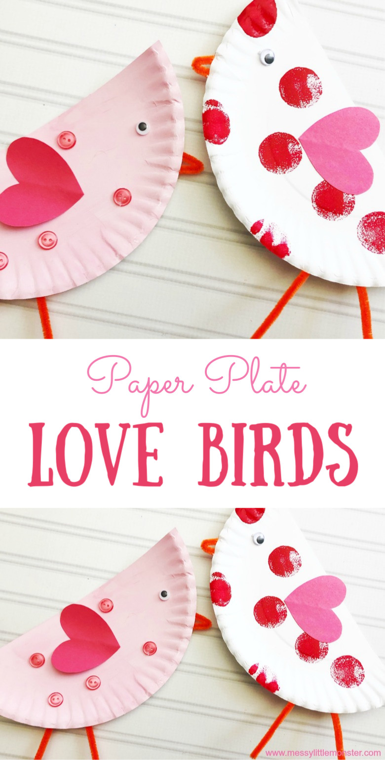 Toddler Valentines Day Craft
 Paper Plate Love Birds Valentine s Day Craft Messy