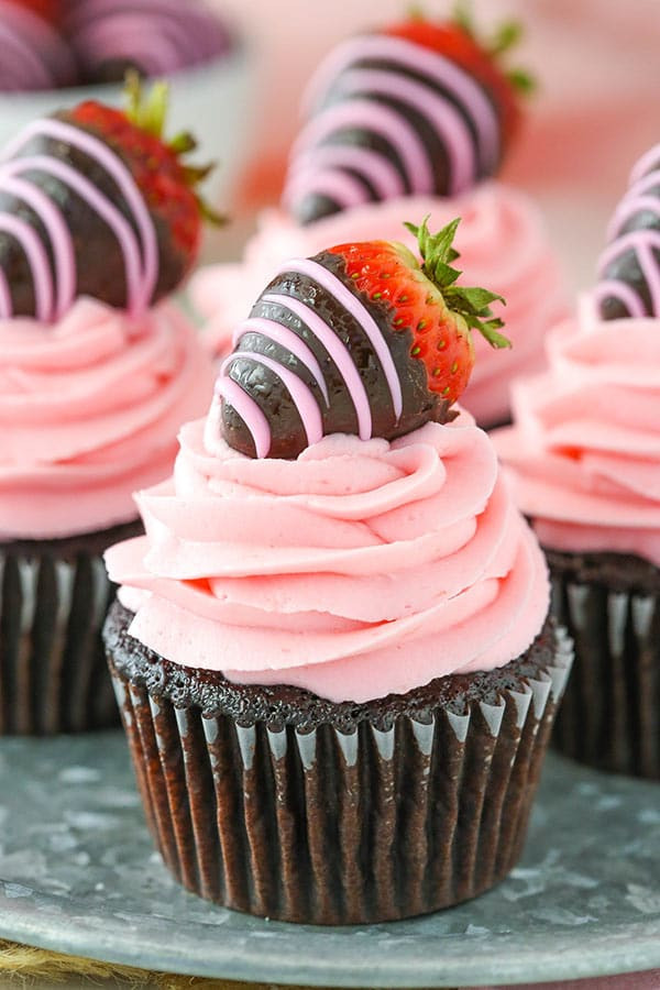 Valentine Cupcakes Recipe
 Chocolate Covered Strawberry Cupcakes